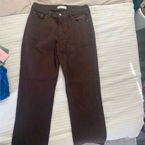 Abercrombie & Fitch Dark Brown Baggy Jeans
